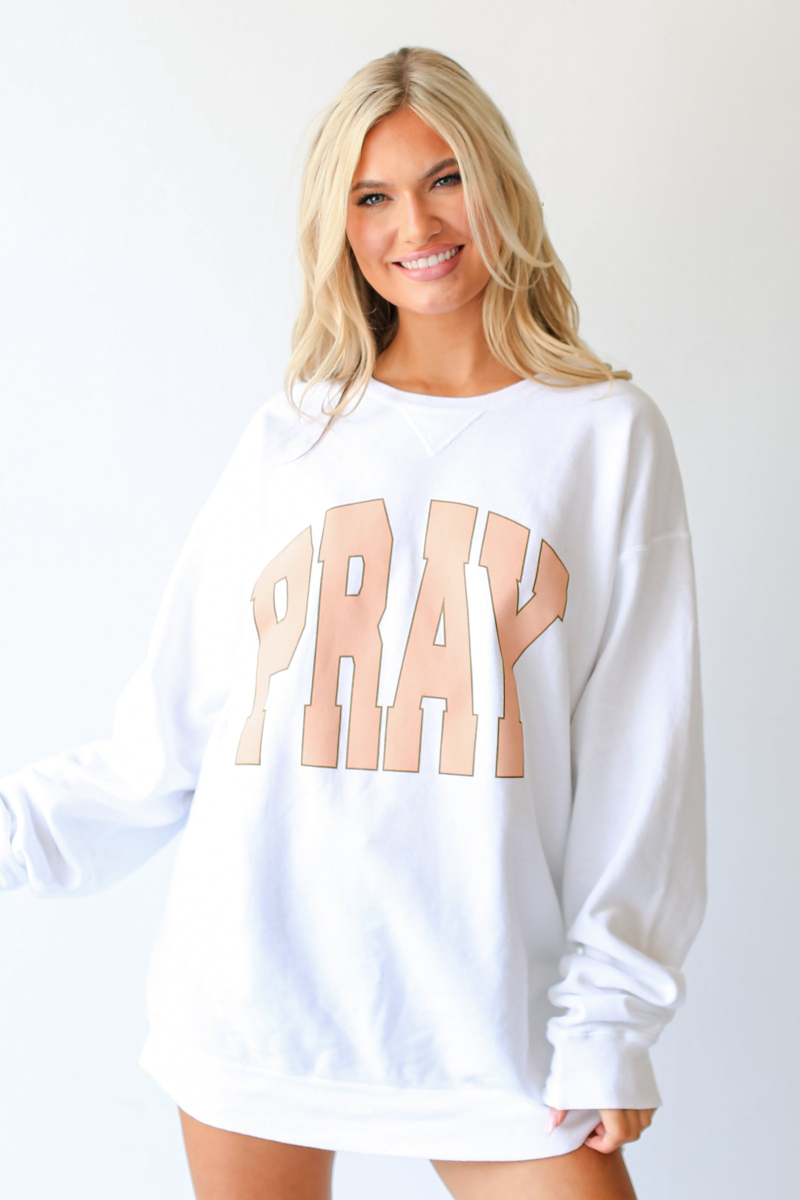 White Pray Sweatshirt